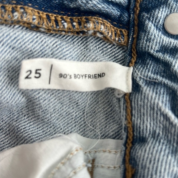 Pacific Sunwear Blue Boyfriend Jeans with Distressed Look - Picture 3 of 9